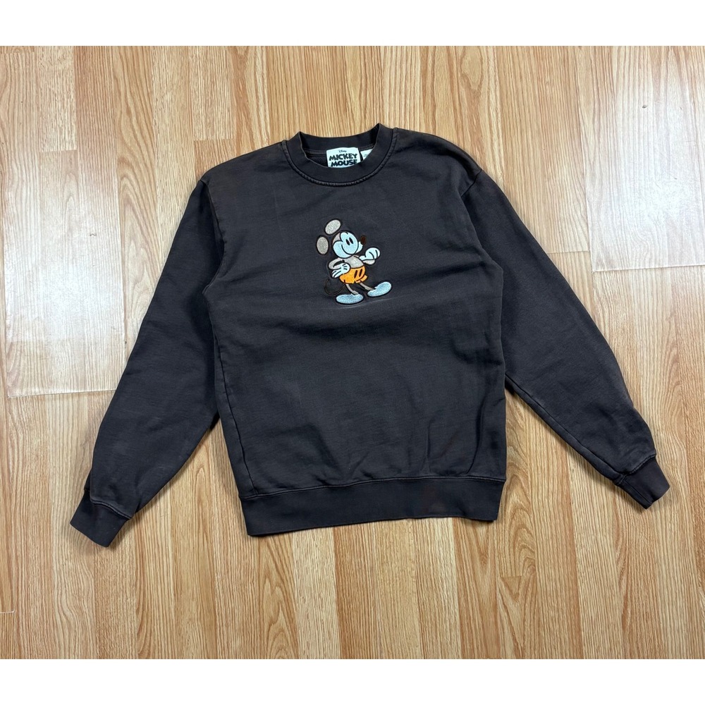 Vintage rare Disney Mickey Mouse Genuine Mousewear  Sweatshirt Brown  S